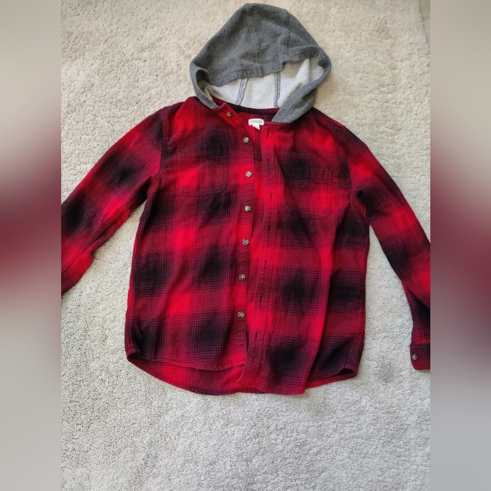 Gymboree Red and Black Button Down Shirt